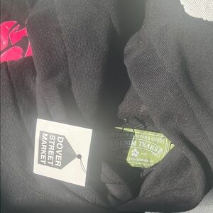 Human Made Black Hoodie with White Floral Design